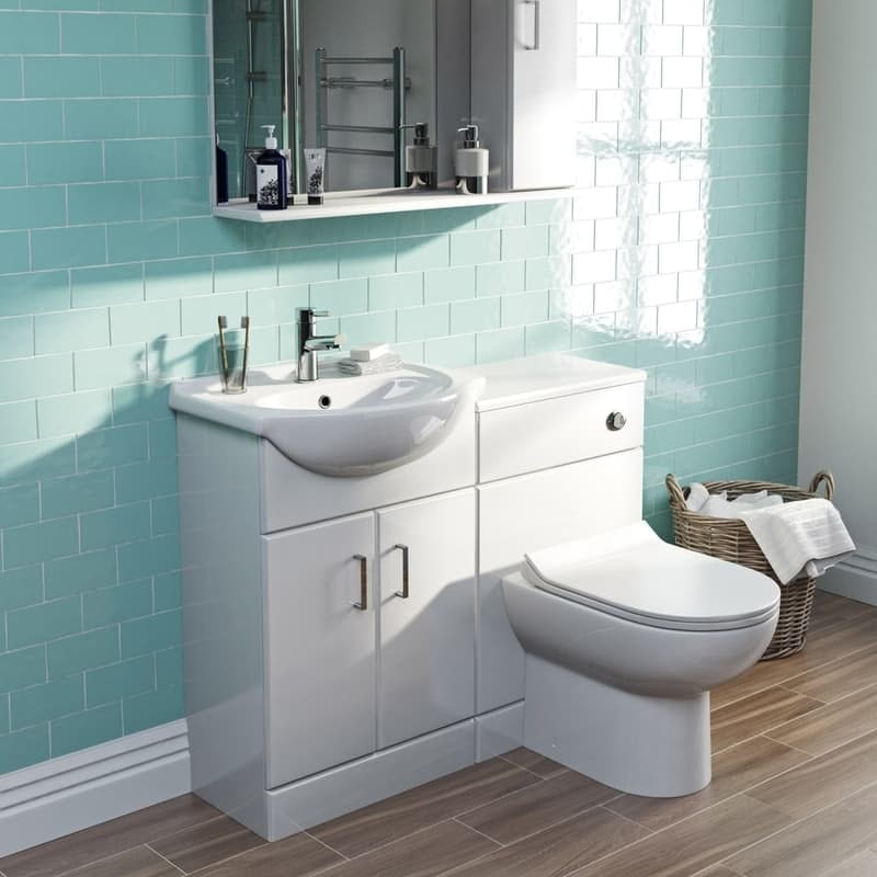 Combinaci??n Orchard Eden white 1040 con inodoro contempor??neo Eden adosado a la pared
